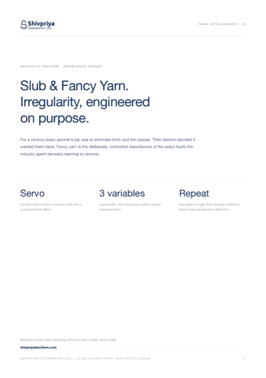 Slub & Fancy Yarn — Yarn Intelligence 16 cover
