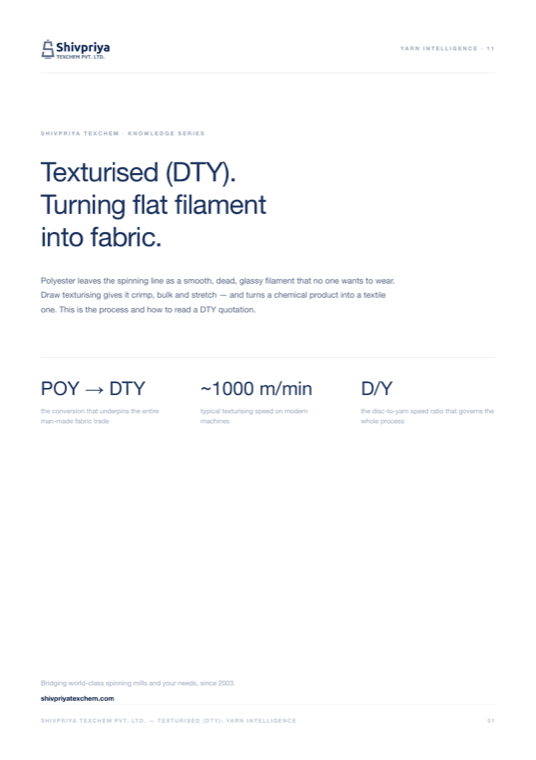 Texturised (DTY) — Yarn Intelligence 11 cover