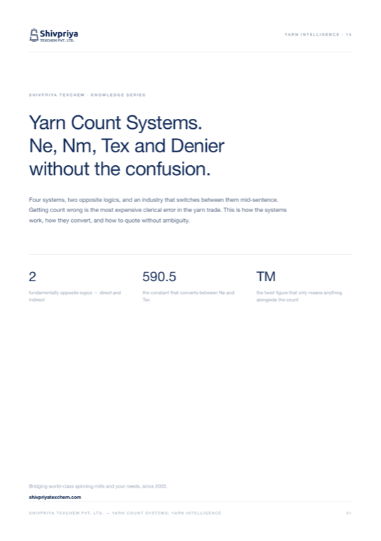 Yarn Count Systems — Yarn Intelligence 14 cover